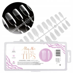 Molly Nails Flexi Tips Tipsy do przedłużania paznokci owal clear 240 sztuk