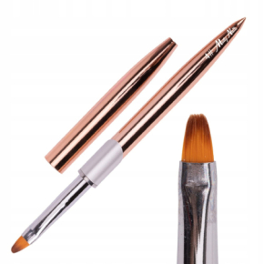 Molly Nails Pędzelek do żelu rozmiar 4 golden owalny długość włosia 7mm