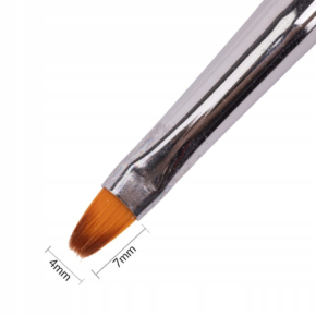 Molly Nails Pędzelek do żelu rozmiar 4 golden owalny długość włosia 7mm