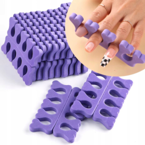 Separatory kosmetyczne piankowe do pedicure jednorazowe fioletowe 1 para (2 sztuki)