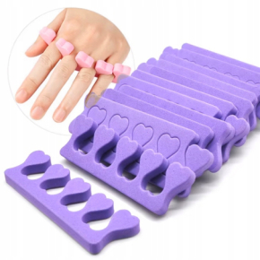 Separatory kosmetyczne piankowe do pedicure jednorazowe fioletowe 5 par (10 sztuk)