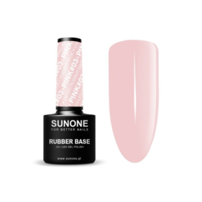 Sunone Rubber Base Pink 03 Baza kauczukowa budująca do paznokci 5g