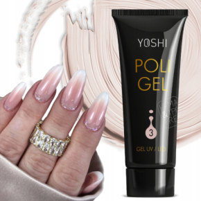 Yoshi PoliGel No 3 Nude Akrylożel UV LED do paznokci Hema i TPO free 30g
