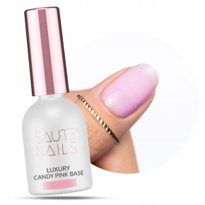 Saute Nails Luxury Base Baza hybrydowa do paznokci Candy Pink 8ml