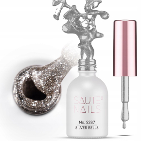 Saute Nails Holiday Magic No. S287 Silver Bells Kolorowy lakier hybrydowy brokatowy 8ml