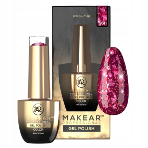 Makear Kolekcja Stars S61 Cherry Star Brokatowy lakier hybrydowy HemaFree 8ml