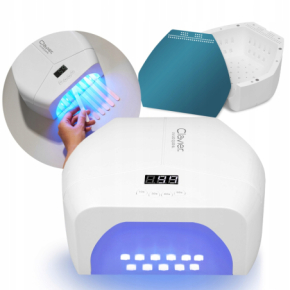 Clavier Lampa do paznokci z lustrzanym dnem Dual LED Q100 BL 48W biała