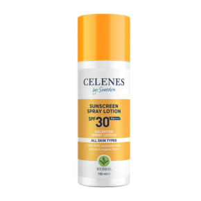 Celenes by Sweden Herbal Sunscreen Spray Lotion SPF30+ Balsam w sprayu do opalania z filtrem wodoodporny 150ml