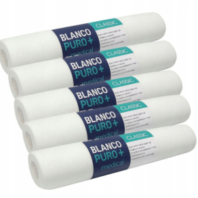 Blanco Puro+ Medical Classic Prześcieradło podkład medyczny kosmetyczny flizelinowy w rolce 60x50cm biały 5 sztuk