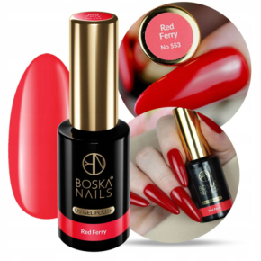 Boska Nails Up Divina 553 Red Ferry Wyrazisty czerwony lakier hybrydowy 10ml