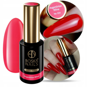 Boska Nails Up Divina 554 Argentinian Wine Intensywny czerwony lakier hybrydowy 10ml
