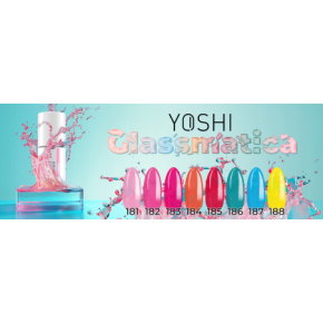 Yoshi Glassmatica 188 Amberis żółty półtransparentny lakier hybrydowy do paznokci 6ml