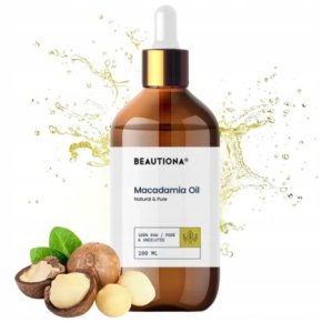 Beautiona Naturalny Olej Macadamia ujędrniający na zmarszczki blizny rozstępy do włosów 100ml