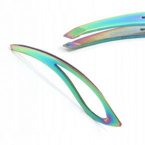 Pęseta do brwi pinceta rainbow tęczowa łezka wygięta