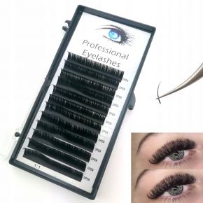 Rzęsy z norki w kasetce Mink 007 12mm skręt C przedłużanie