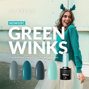 Claresa Green Winks 1 kolorowy lakier hybrydowy 5g