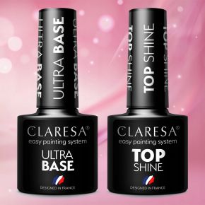 2x Claresa lakier hybrydowy TOP SHINE 5g ULTRA BASE 5g