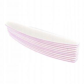 50x pilnik do paznokci łódka półksiężyc biały gradacja 180/240 standard
