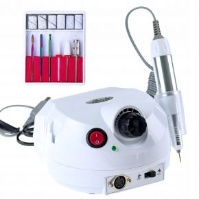 Frezarka do paznokci DM202 Powerdrill moc 65W z kompletem frezów i nakładek manicure pedicure