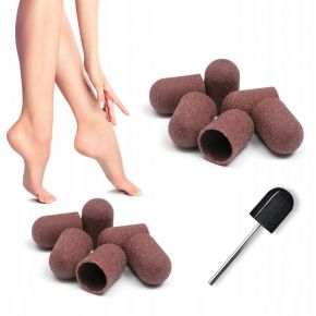 10x Kapturek ścierny do pedicure PODO 16mm 240 nośnik gumowy