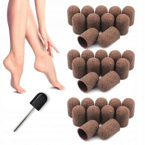 10x Kapturek ścierny do pedicure PODO 16mm 180 nośnik gumowy