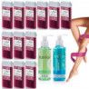ItalWax Zestaw do depilacji 12x wosk w rolce Raspberry 100ml  2x żel 100ml gratis - 1